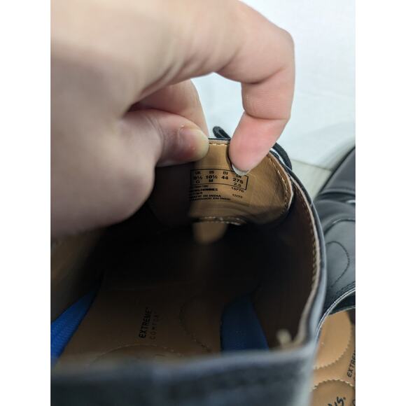 Clarks 15770 Black Leather Tilden Walk Lace Up Oxford Dress Shoes Mens Size 10.5 - Picture 6 of 9